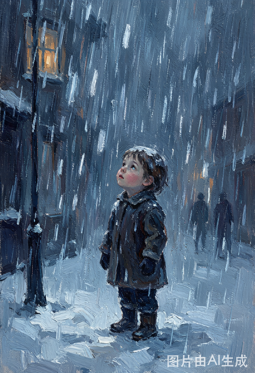 雪中孩子